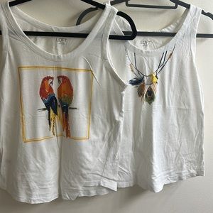 LOFT Tank Tops. Set of 2 Embellished tanks. Size Small.